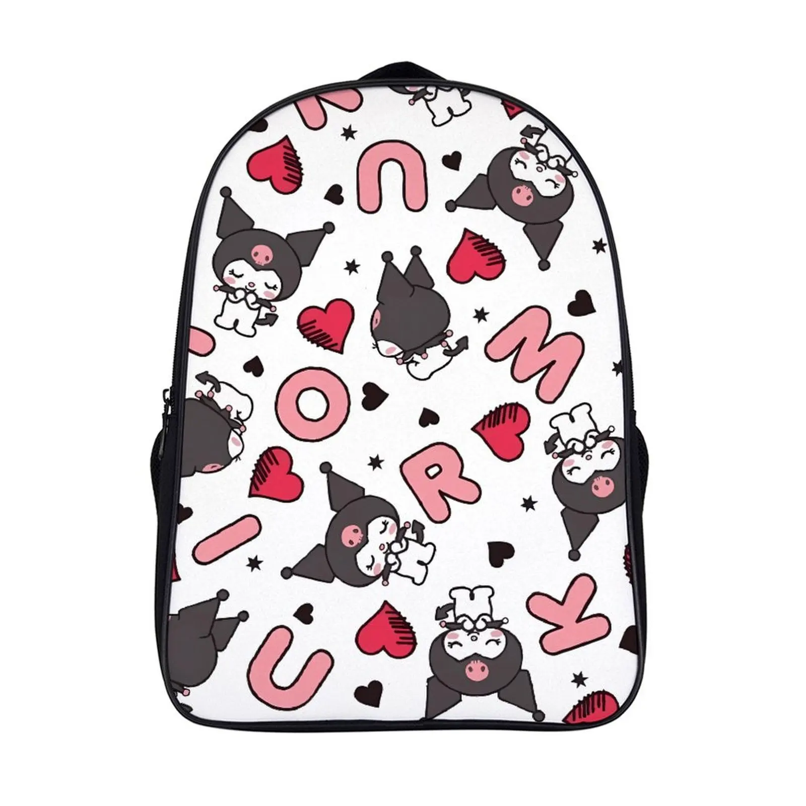 

Модный школьный рюкзак с мультипликационным рисунком Sanrio Kuromi, 16 дюймов, 2 отделения