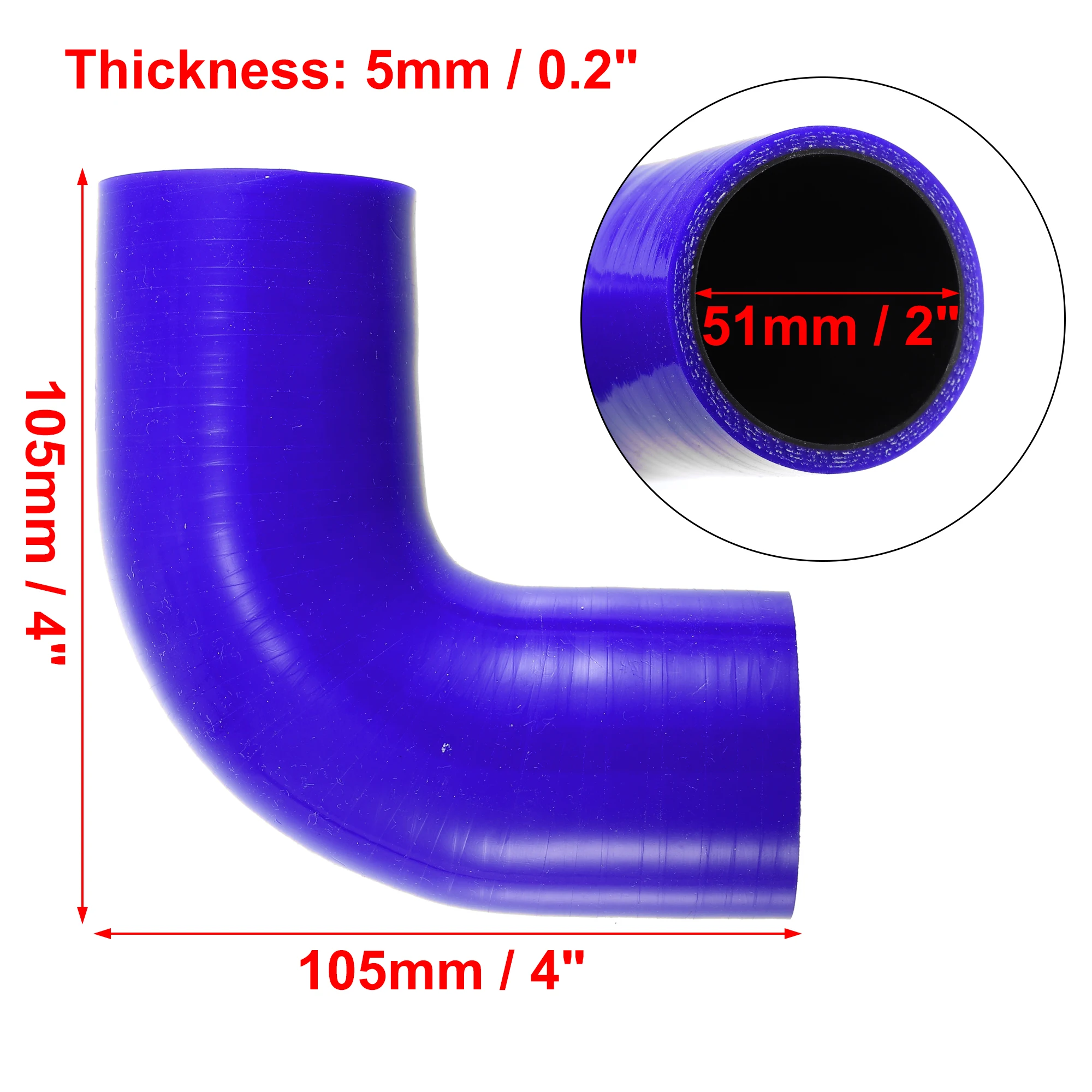 UXCELL 32/51/57/63/70/76/89MM ID 90-Grad-Winkel-Auto-Silikonschlauch Ansaugkupplung Ladeluftkühler-Reduziersatz für Seat Leon 1M