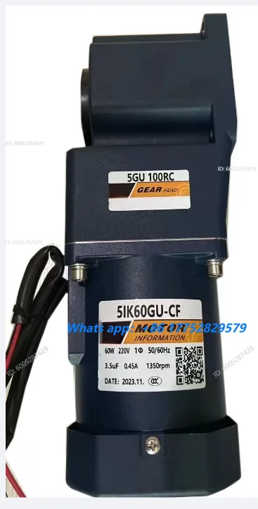 Ice Machine 60W Constant Speed Right Angle Hollow Gear Motor Motor Motor 5IK60GU-CF/5GU100RC Hole 19mm