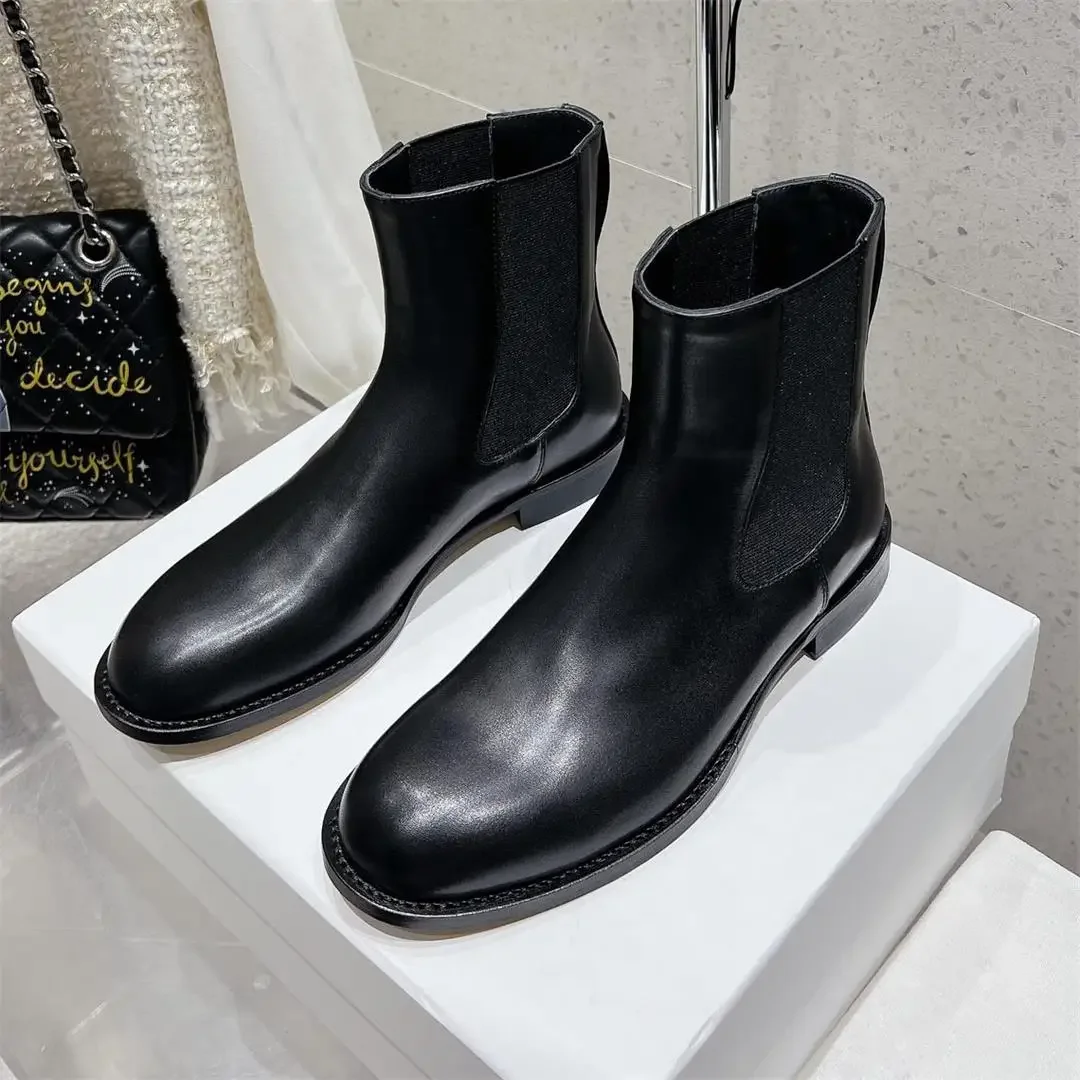 

Women Suede Leather Square Heel Motorcycle Boots Women Low Heel Casual Shoes Women Boots Round Toe Chelsea Boots Fashion