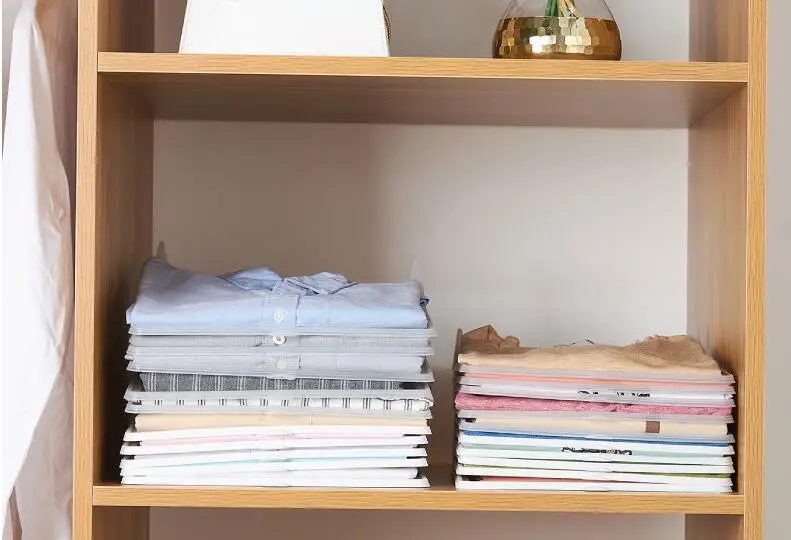 5 قطعة رجل كسول الملابس السريعة أضعاف مجلس الملابس منظمة نظام قميص مجلد السفر خزانة درج المكدس المنزلية موافق 1114