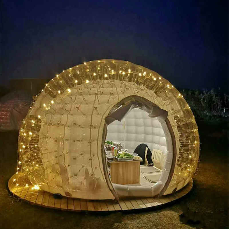 

Inflatable Bubble House Starry Sky Tent Spherical Outdoor Football Bubble Catering Yurt Net