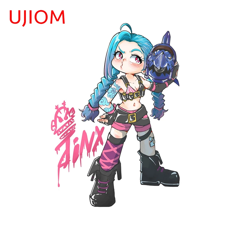 UJIOM League of Legends Arcane Jinx Wall Stickers cute cartoon Air Conditioner Tuya Decals Creative Adhesive Bedroom Murals