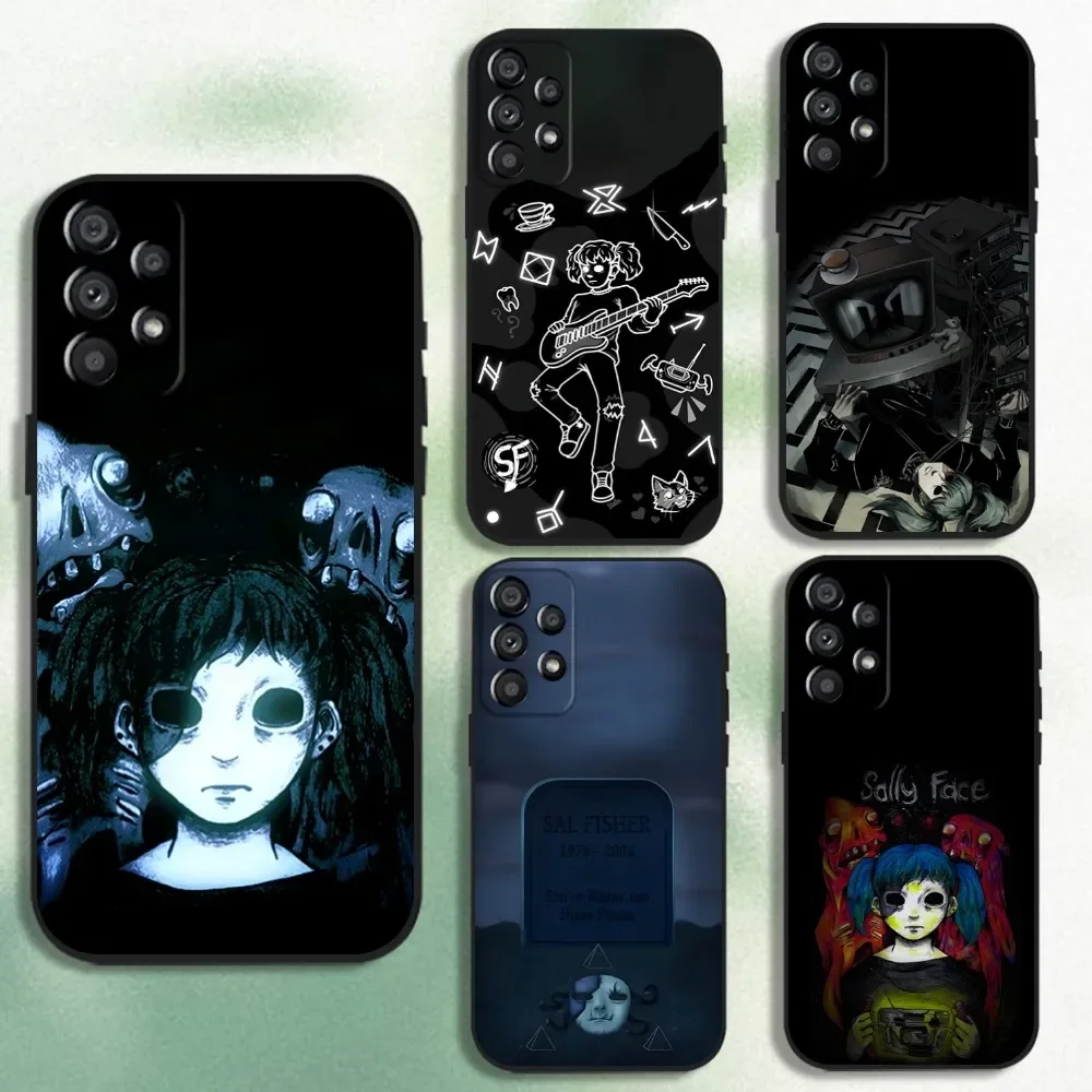 Game Sally Face SF  Phone Case For Samsung Galaxy A20,A21s,A22,A31,A32,A52,A53,A72,73,A80 Soft Black Cover