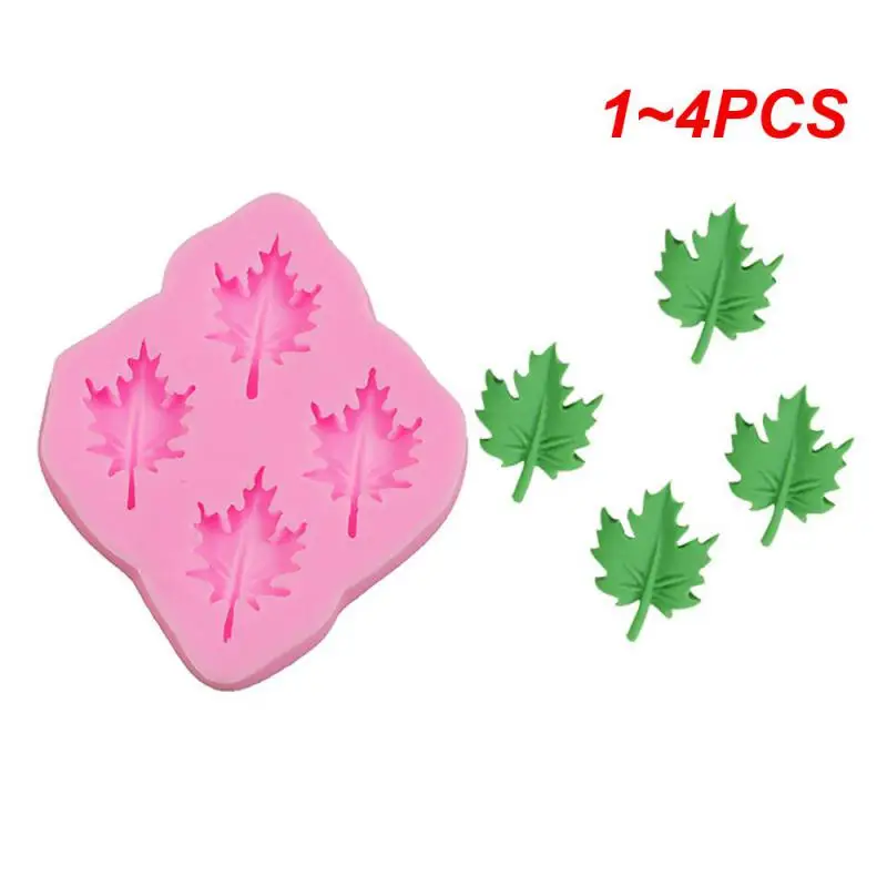 1~4PCS Silicone Saccharine Mold Not Easily Deformed One Piece Small And Fresh Ginkgo Biloba Cake Tools Fondant Silicone Mold