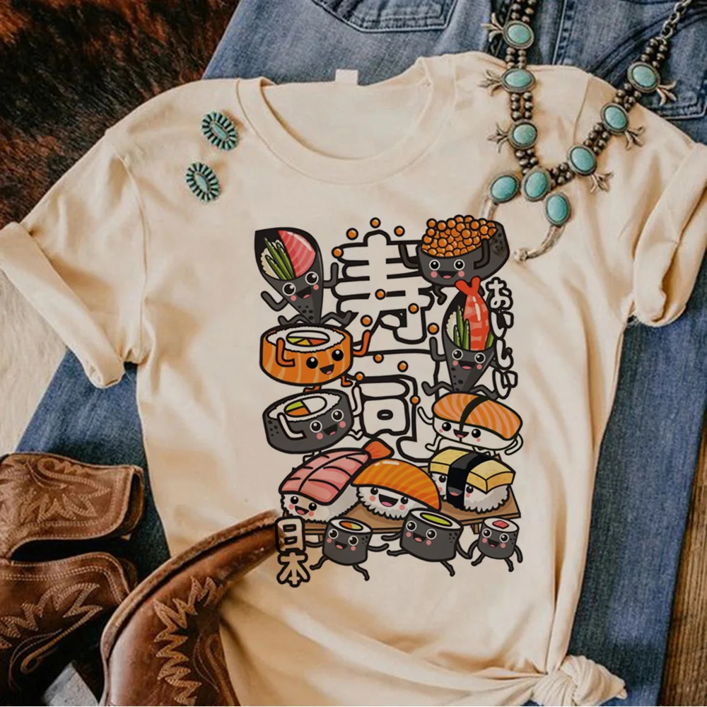 

Sushi t-shirts women funny top girl designer funny 2000s clothes