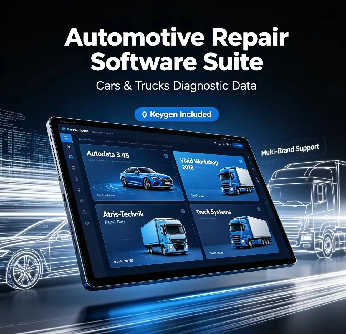 Autodata 3.45 Vivid Workshop 2018 Automotive Repair Software Atris-Technik Deiphls 2017.R3 with Keygen for Cars & Trucks