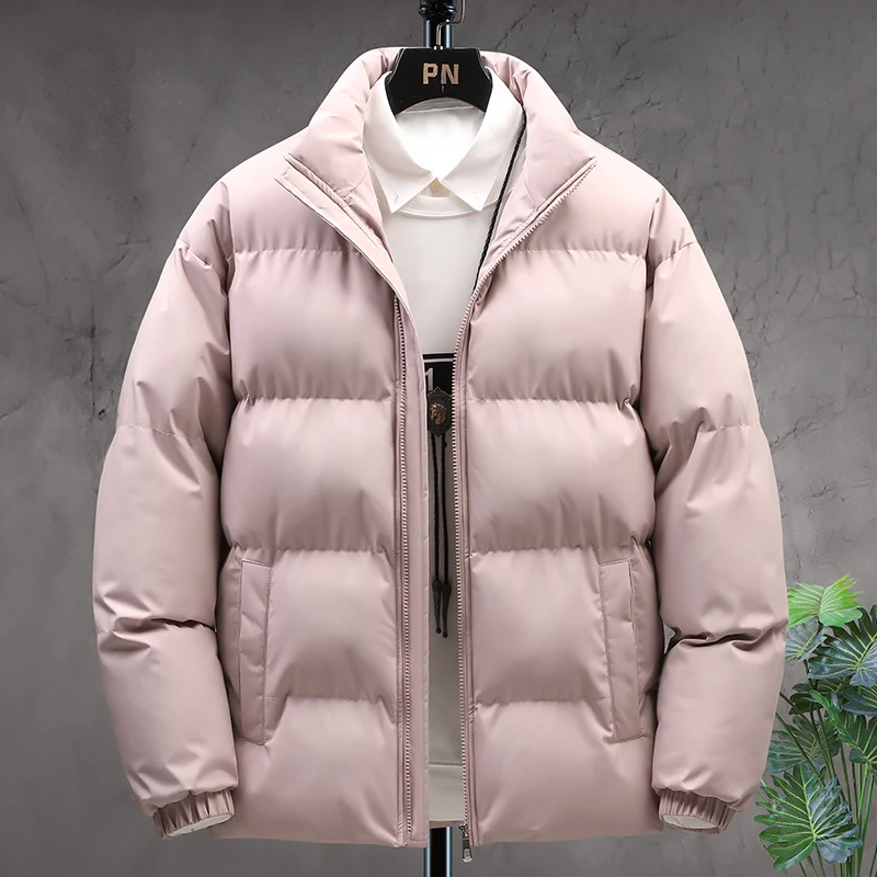 New 2022 Men\'s Winter Fashion Leisure Solid Color Cotton Jacket Loose Plus Size Keep Warm Cotton Jacket S-4XL