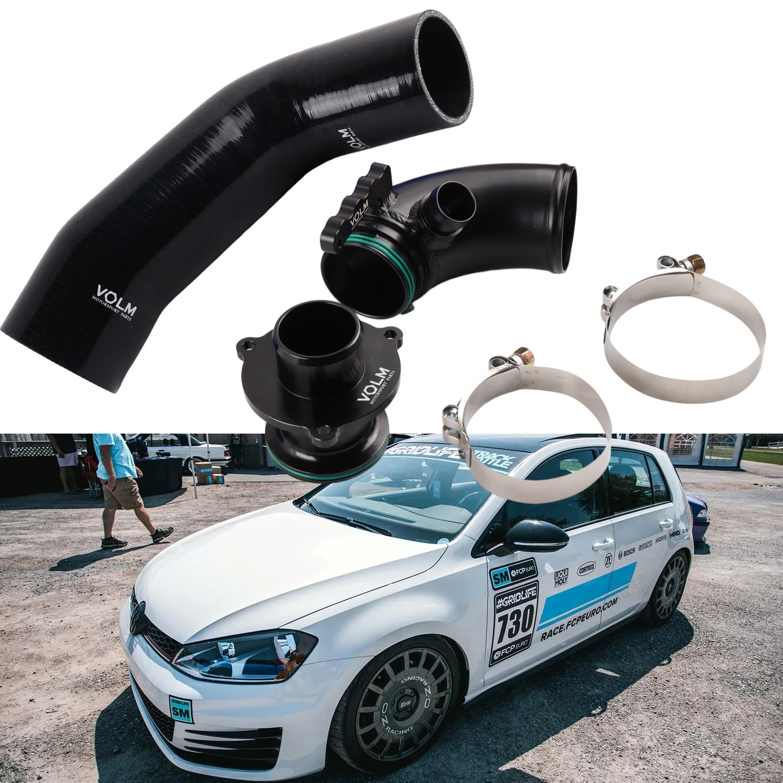 

VOLM Logo 1 SET Turbo inlet upgrade pipes tubes turbocharger Intake Hose For Skoda Octavia MK3 1.8T 2.0T