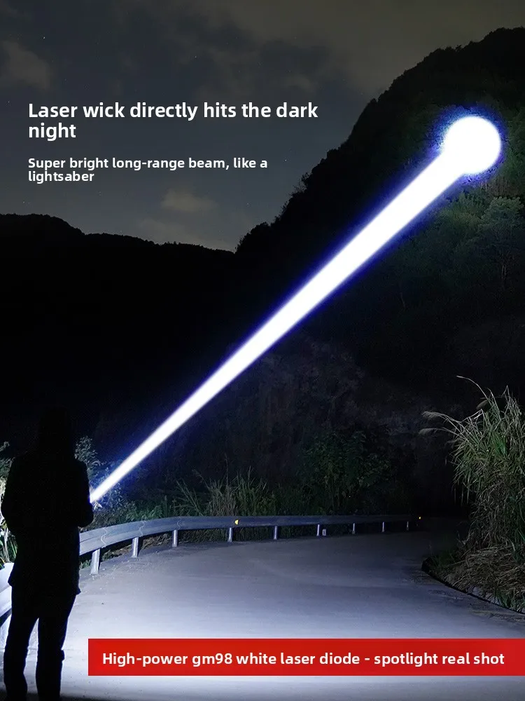 Ultra Bright Mini Laser Torch Multifunctional Rechargeable Durable Portable Long Distance Flashlight For Home Camping