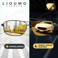 LIOUMO, gafas de sol de aleación de alta calidad para hombre, gafas fotocromáticas polarizadas para visión nocturna, gafas camaleón para conducir para mujer zonnebril