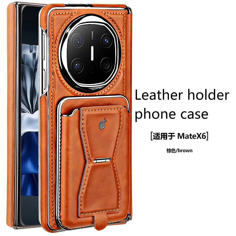 Leather Magnetic Card Slot leather Case For huawei mate x6 mate x5 mate x3 High End Luxury Business Leather Phone Cover