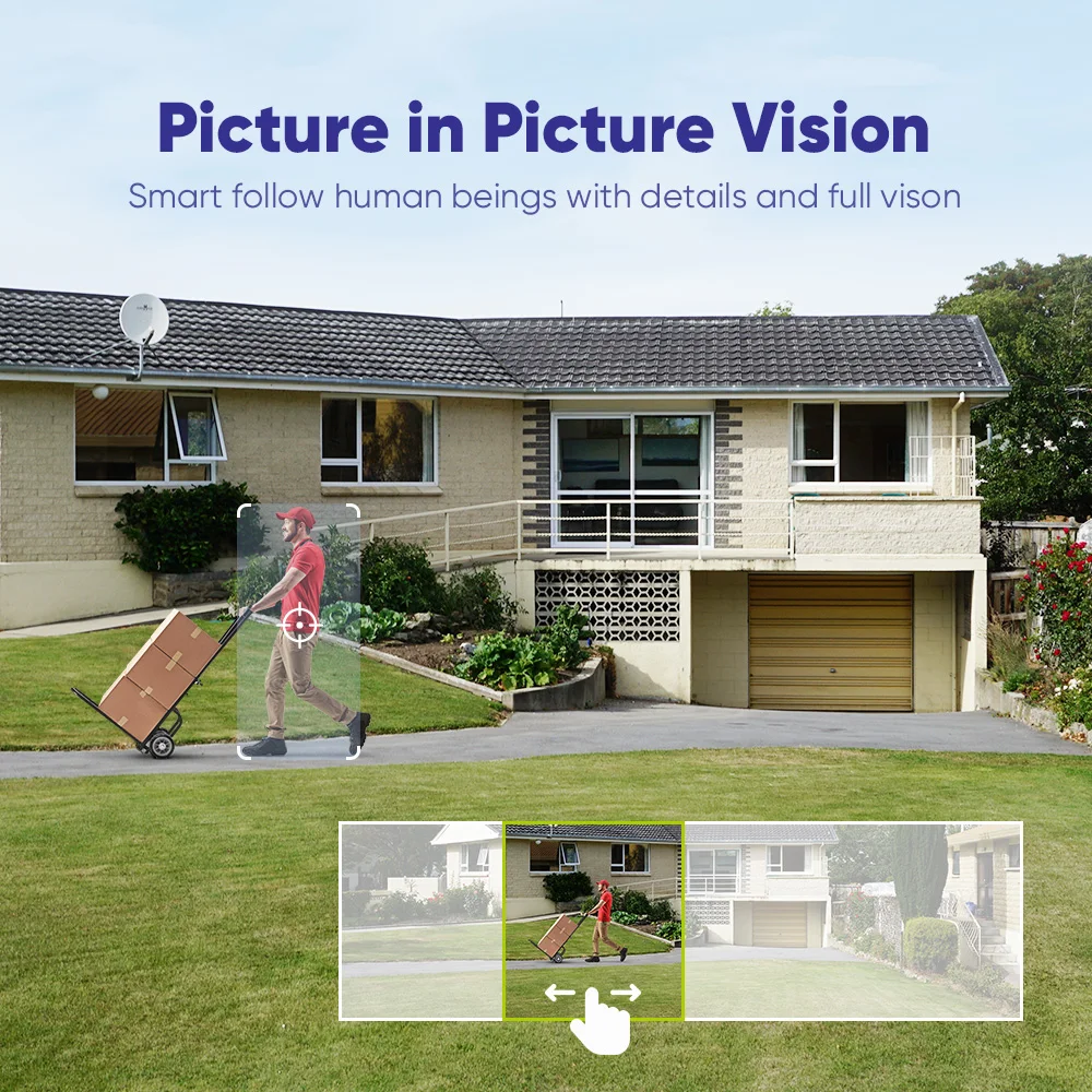 SANNCE 방수 IP 카메라, HD 와이파이 무선 감시 불릿 카메라, 야외 IR 컷, 야간 투시경, 홈 보안 카메라, 4MP