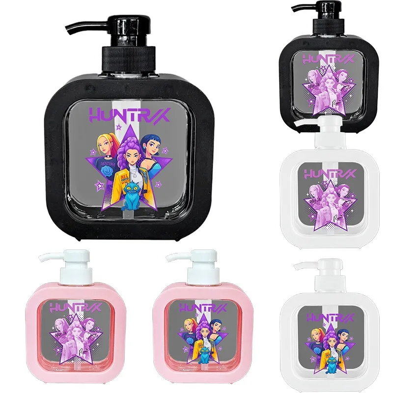 

KPop Demon Hunters Rumi Portable Body Wash Split Bottle Cartoon Character Travel Plastic Pres Bottle Visible lotion Empty Bottle