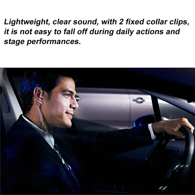 1/2/5PCS Walkie Talkie 2.5mm Earpiece 1 Pin Covert Acoustic Tube Earpieces Headset with PTT Mic Compatible with Motorola