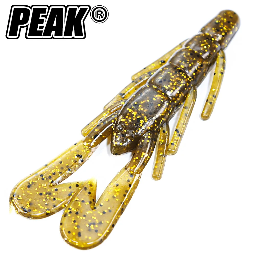 PEAK 6pcs Craws Soft Lures Soft Lure Fishing Lures shrimp Lobster Soft Plastic Lure Fishing Lures