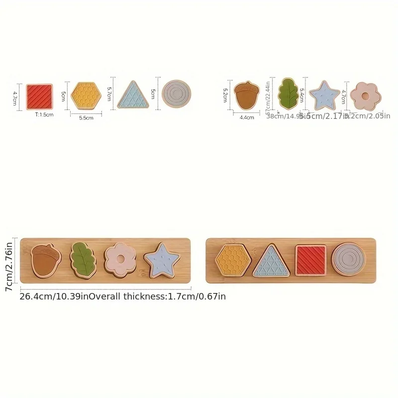 Ensemble de jouets de tri de formes en bois Montessori, éducation mentaires orielle de document, correspondance de forme, empilage, jouets d'apprentissage précoce