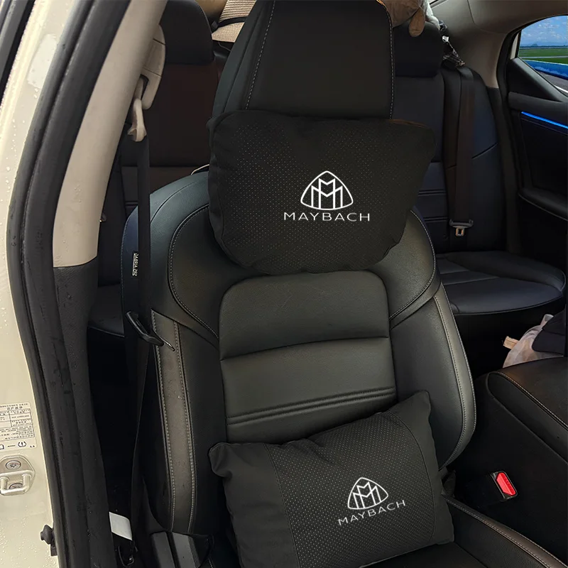 For Maybach S320L S400 S500 S600 S680 Logo Emblem Sticker Key Case 2025 Accessories Headrest Pillow Car Neck Pillow Waist Pillow - Image 2