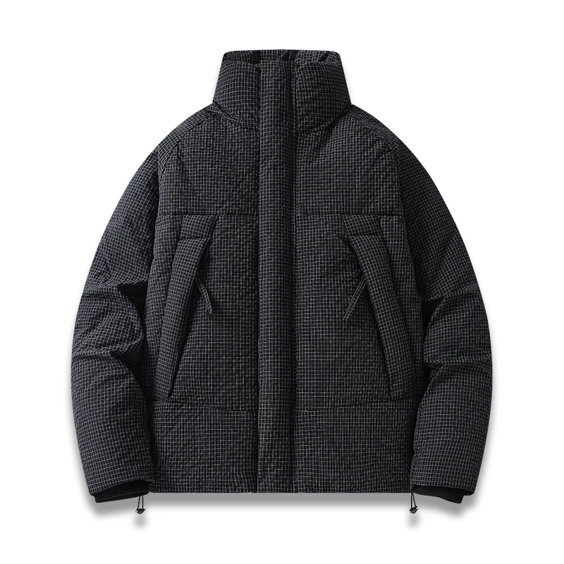 

Men Warm Winter Parkas Coat Down Jackets Stand Collar Warm Thick Men Trendy Hooded Windproof Parkas Casual Bomber Jacket Coats