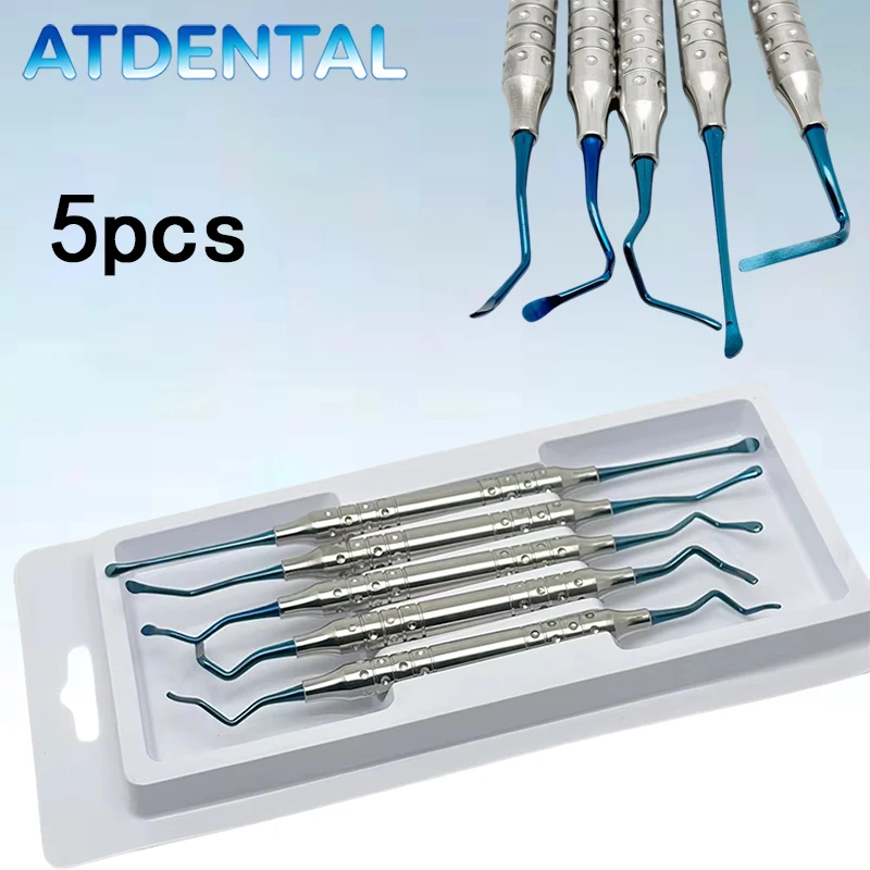 

Набор из 5 титановых стоматологических инструментов для периодонтальной хирургии: разделители связок, инструменты для туннелирования типа Bone Vista