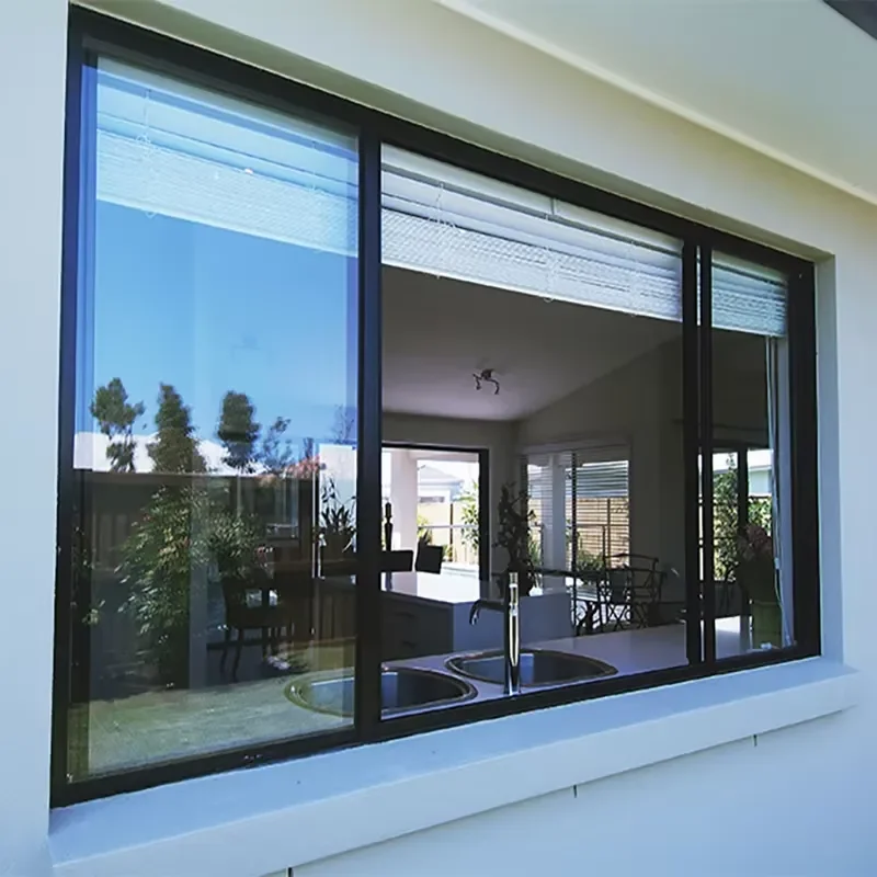 Swing Style Wind-Resistant Roller Shades Hurricane-Proof Windows Protection with Louver Curtains for Shutters and Windows