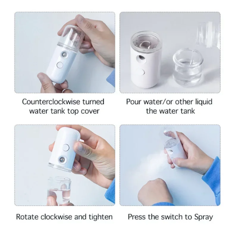 BXA قابلة للشحن رذاذ كريم المرطب البخاخات جهاز البخار للوجه ترطيب الجمال أداة أدوات العناية ببشرة الوجه