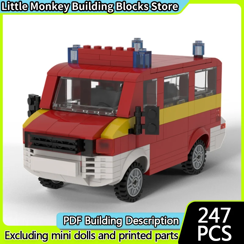

City Car Model MOC Building Bricks Personnel Transport Vehicle Modular Technology Children Holiday Gifts Assemble Toys Suit