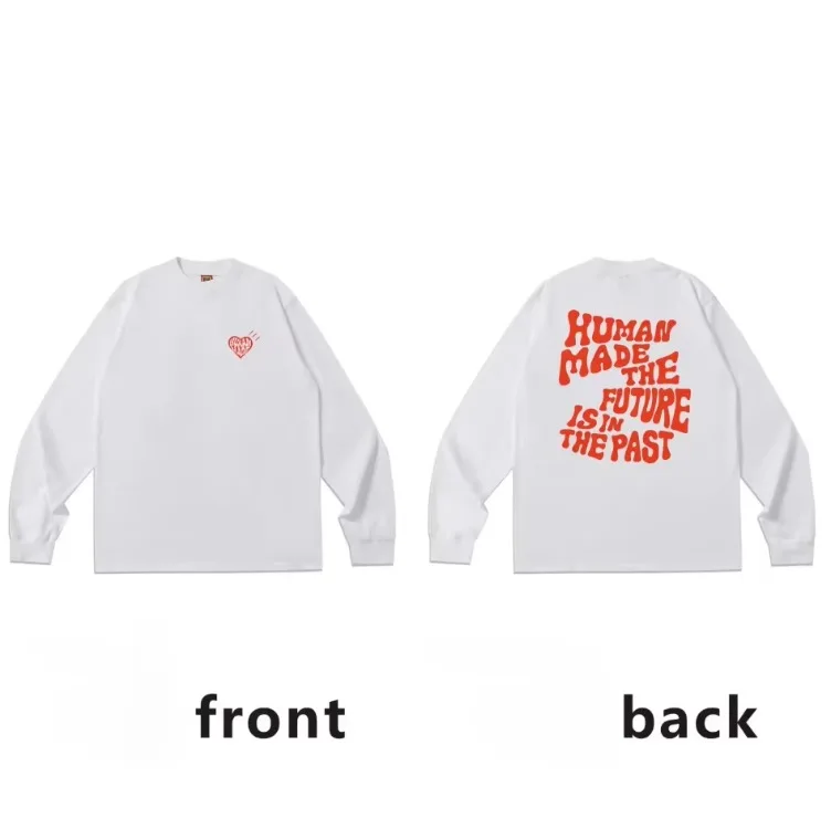 HUMAN MADE SS24 Floral T-Shirt Long Sleeve 100% Cotton Unisex Streetwear Fashion Top