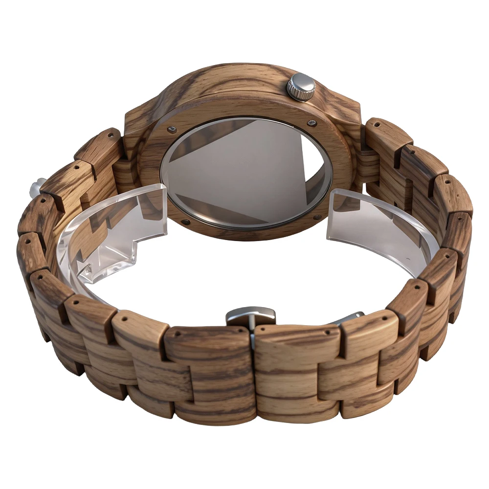 Wooden Watches Mens with Handmade  Bamboo Wood Watch Analog Quartz Wooden Watch for Men