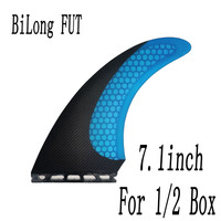 BiLong Futures 1/2 Plug Surfboard  Fin 7-inch Center Fin Glass Fiber+Carbon Fiber Fin  Surfing  Electric Surfboard  Longboard
