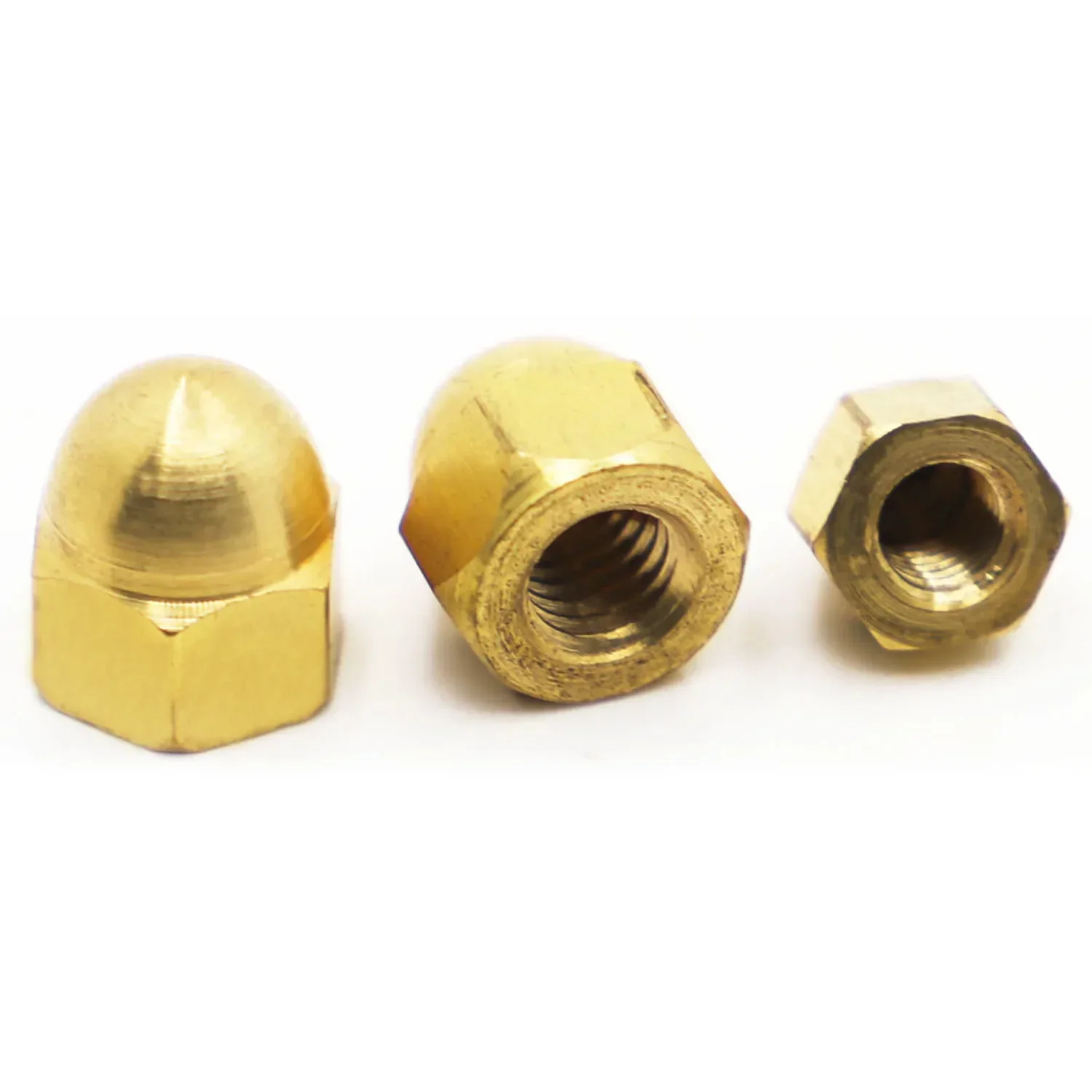 M3 M4 M5 M6 M8 M10 M12 M14 M16 Copper Cap Nut Acorn Dome Head Hex Nuts  Brass Acorn Nuts DIN1587