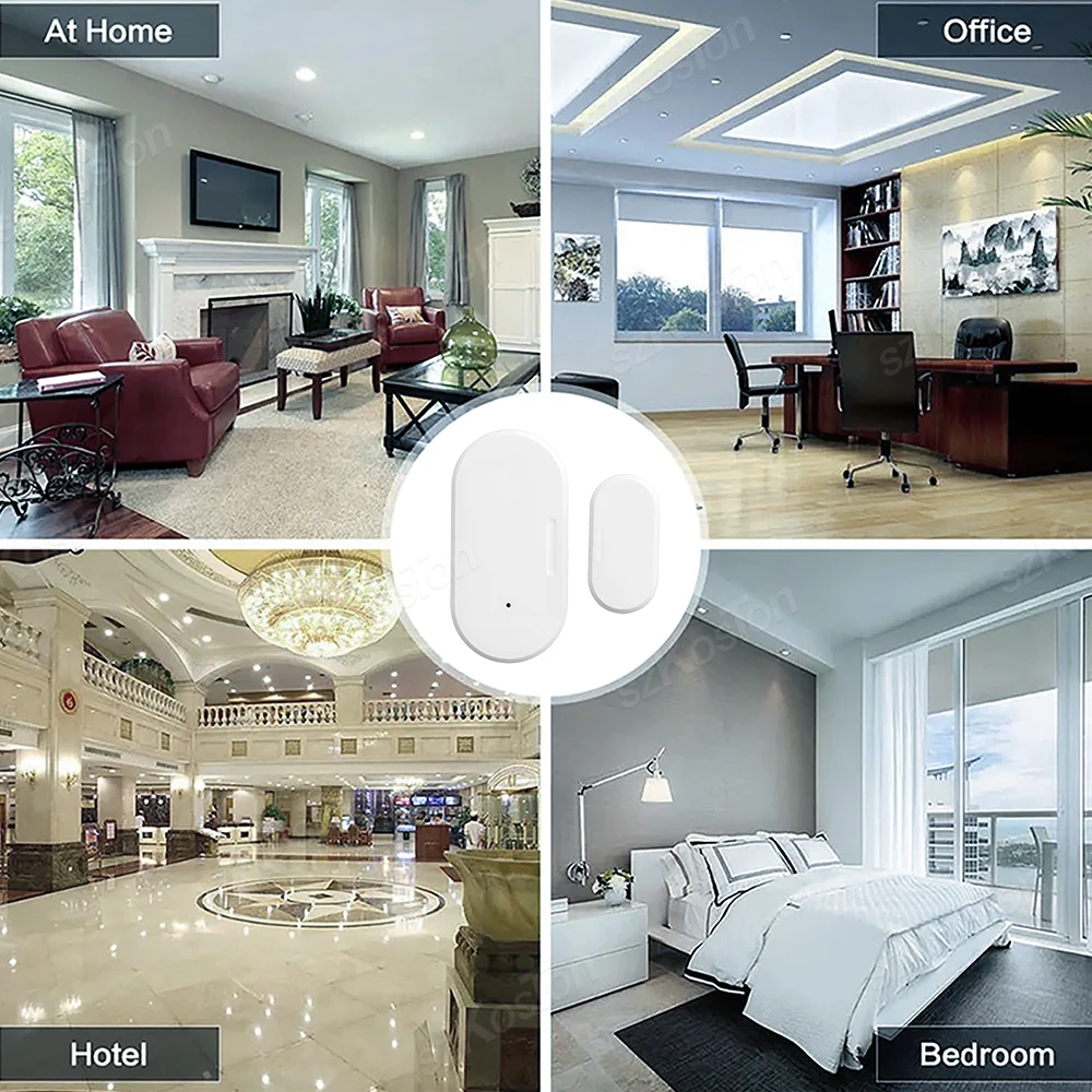 Tuya Zigbee Window Door Sensor Smart Home Security Alarm Door Open/Close Wireless Detectors Automation Security Protection