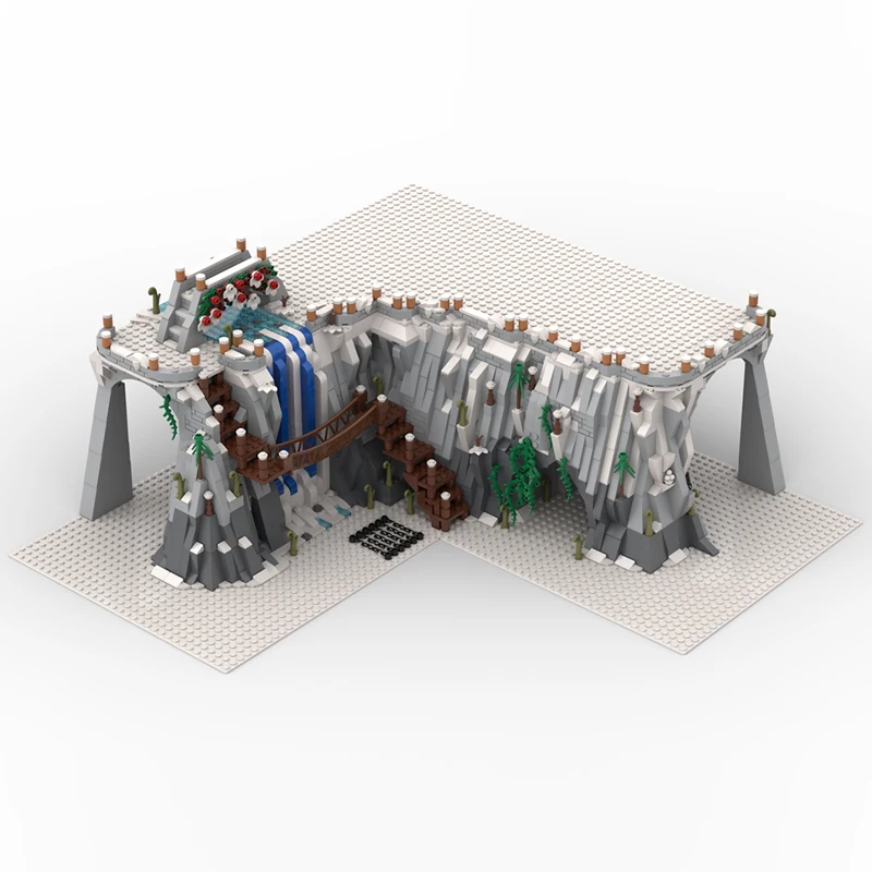 City Street View Model MOC Building Bricks Winter Corner Tunnel Modular Technology Children Holiday Gifts Assemble Toys Suit
