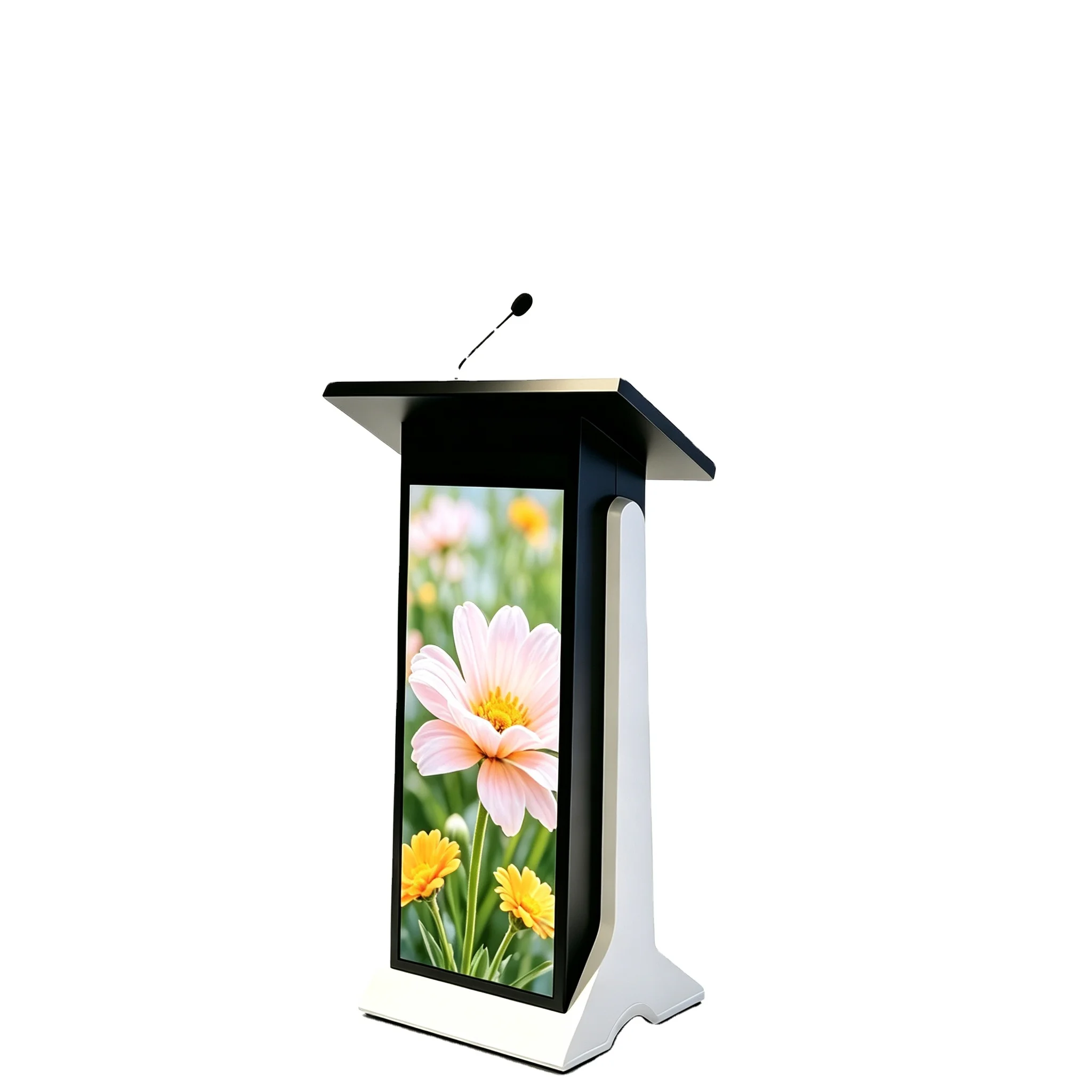 Intelligent LED Speech Podium P1.5 Digital Lectern Press Conference Product Launch High Resolution Smart App Control Text Floor