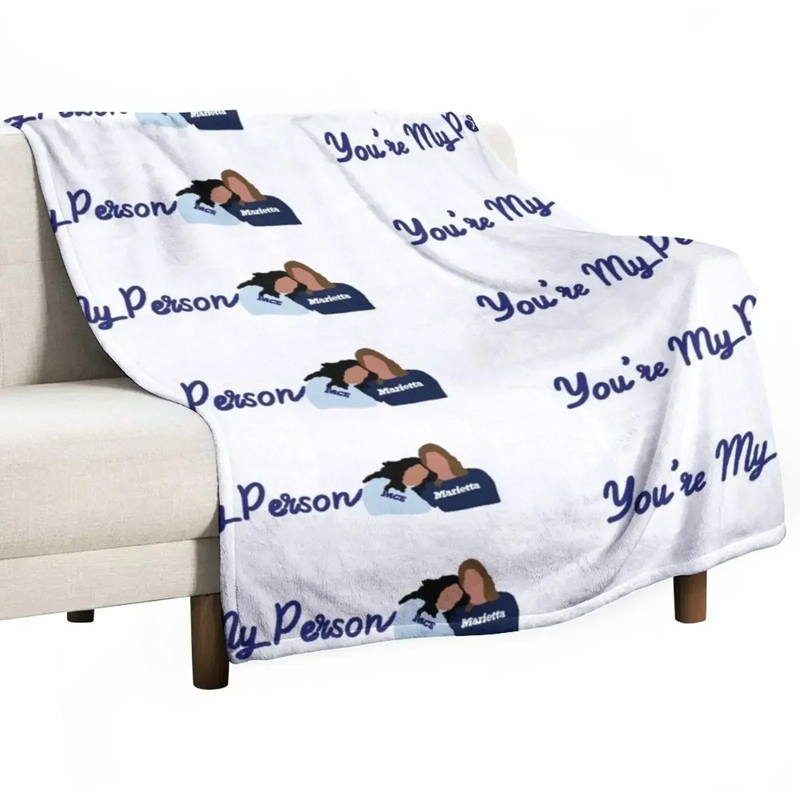 You’re my person Throw Blanket Tourist for babies Summer Designers Plaid on the sofa Sofas Blankets