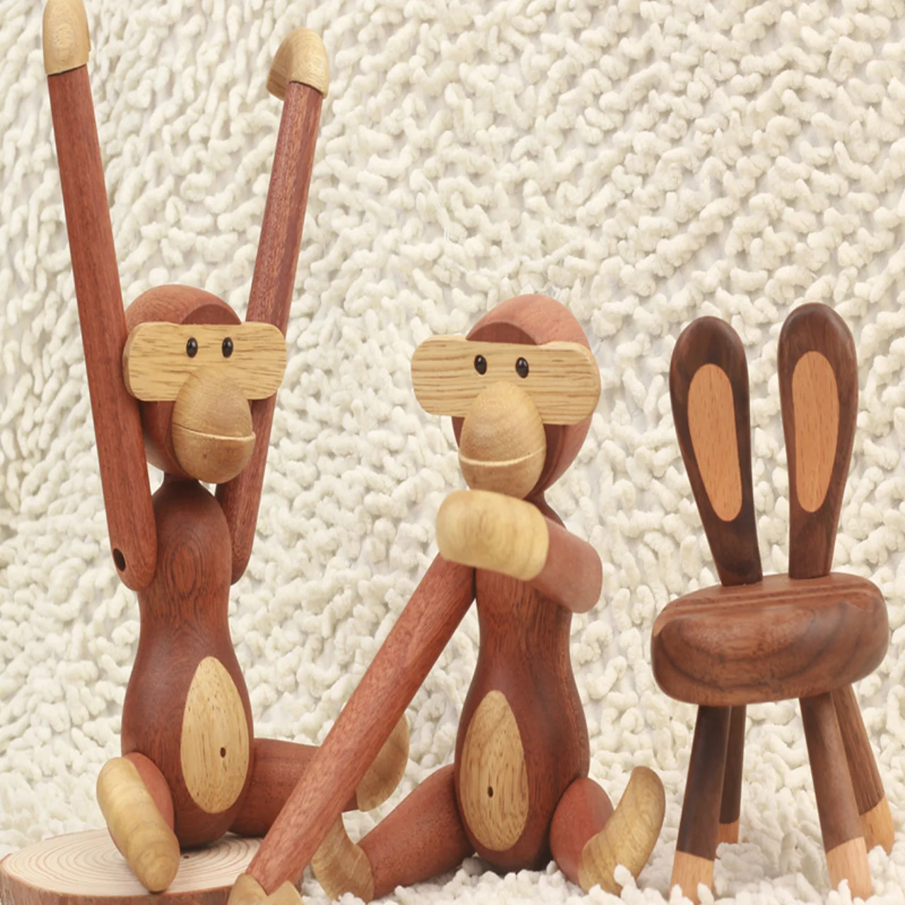 Interesting Wooden Monkey Figurines for Interior Nordic Statues and Sculptures Ornaments For Home Decor Statue Home Decoratio