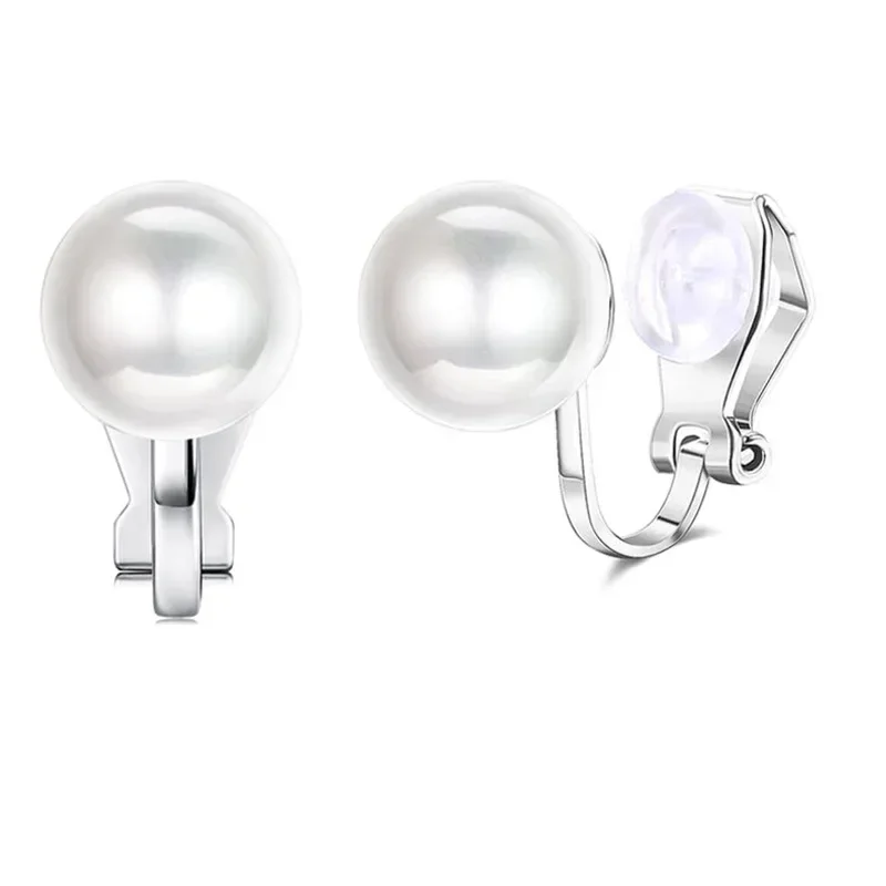 1Pair Pearl Ear Clip Earring For Women Non Piercing Clips On Earrings Stud Jewelry Fake Piercing Crystal Ear Cuffs Fashion Gifts