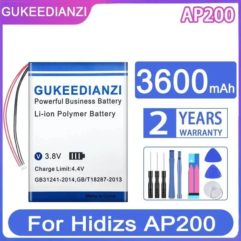 

Аккумулятор 3600 мАч для плеера Hidizs AP200, высокопроизводительный, с высокой емкостью, для аудиоплеера.