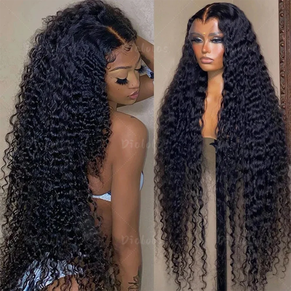 38 inch krullende wave lace front pruik 4x4 5x5 kant sluiting luleless pruik hd kant frontaal deep water water human hair pruiken voor vrouwen