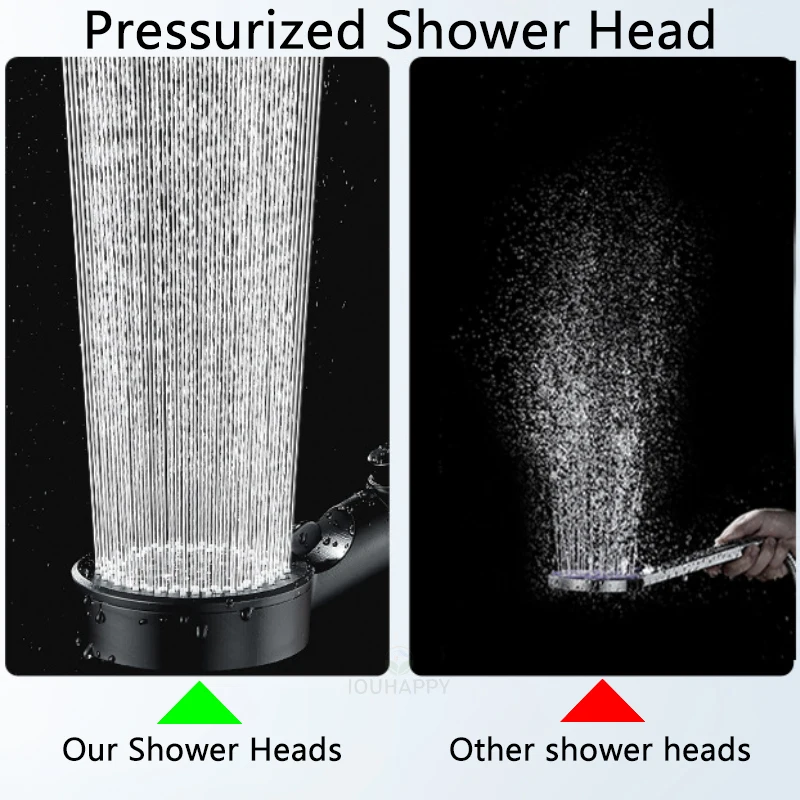 Душевая насадка высокого давления с остановкой одним щелчком мыши, портативная экономия воды, 5-режимная регулируемая насадка для душа, аксессуары для ванной комнаты