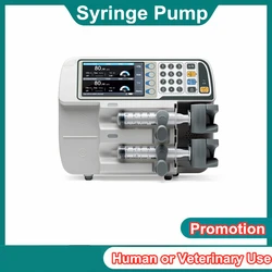 Professional Human Or Veterinary Use Smart Dual Double Channels Infusion Syringe Pump