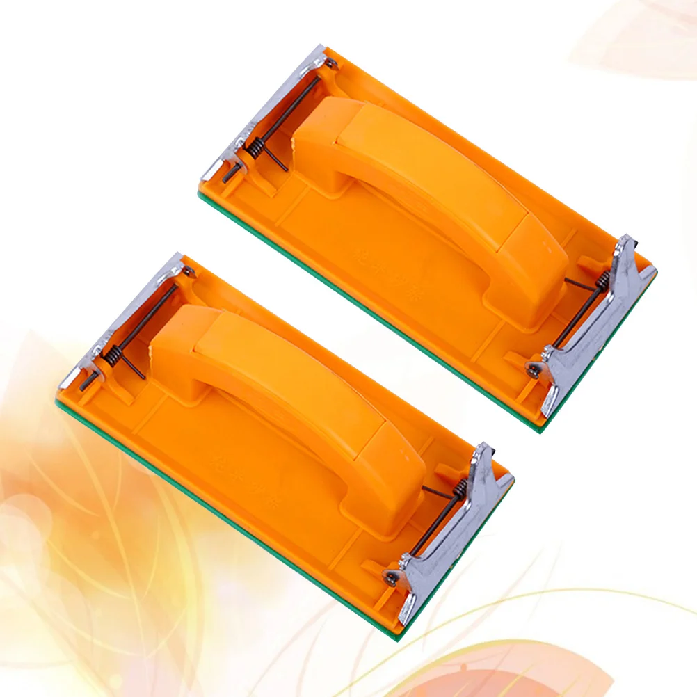 

2 шт. держатель наждачной бумаги эргономичная резиновая ручка прямоугольная конструкция ручная ручка шлифовальный инструмент для стен дерево металл полировка гипсокартона