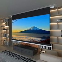 Max Size 150‘’ UST ALR Motorized In-ceiling Recessed Projector Screen Drop Down Screen for Fengmi Awol 4k/8k UST Projector