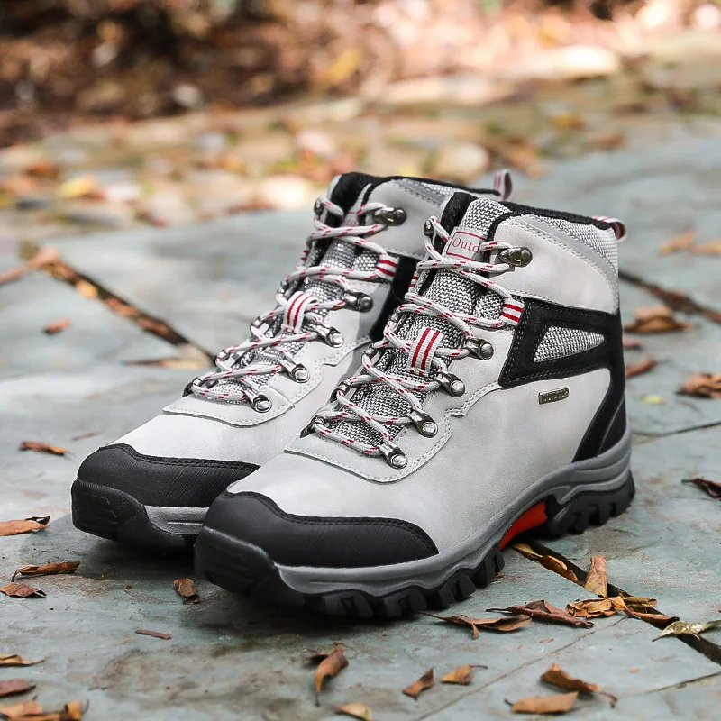Autumn Trekking Shoes Men Big Size Hiking Shoes For Mens Leather Mountaineering Boots High Quality Outdoor Walking Shoes