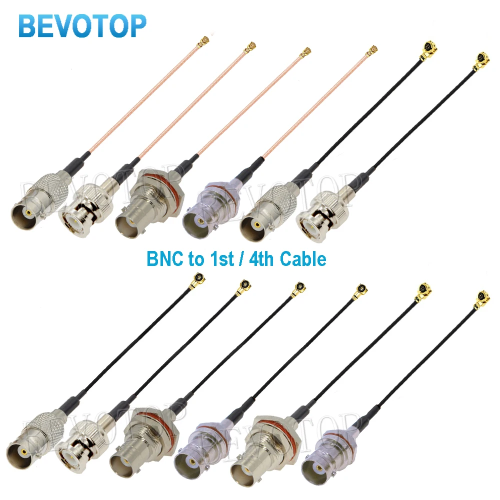10PCS BNC Male / Female to u.FL RF-1 Female Connector Pigtail RF1.13 Cable Mini PCI WIFI WLAN Antenna Extension Cable RF Jumper