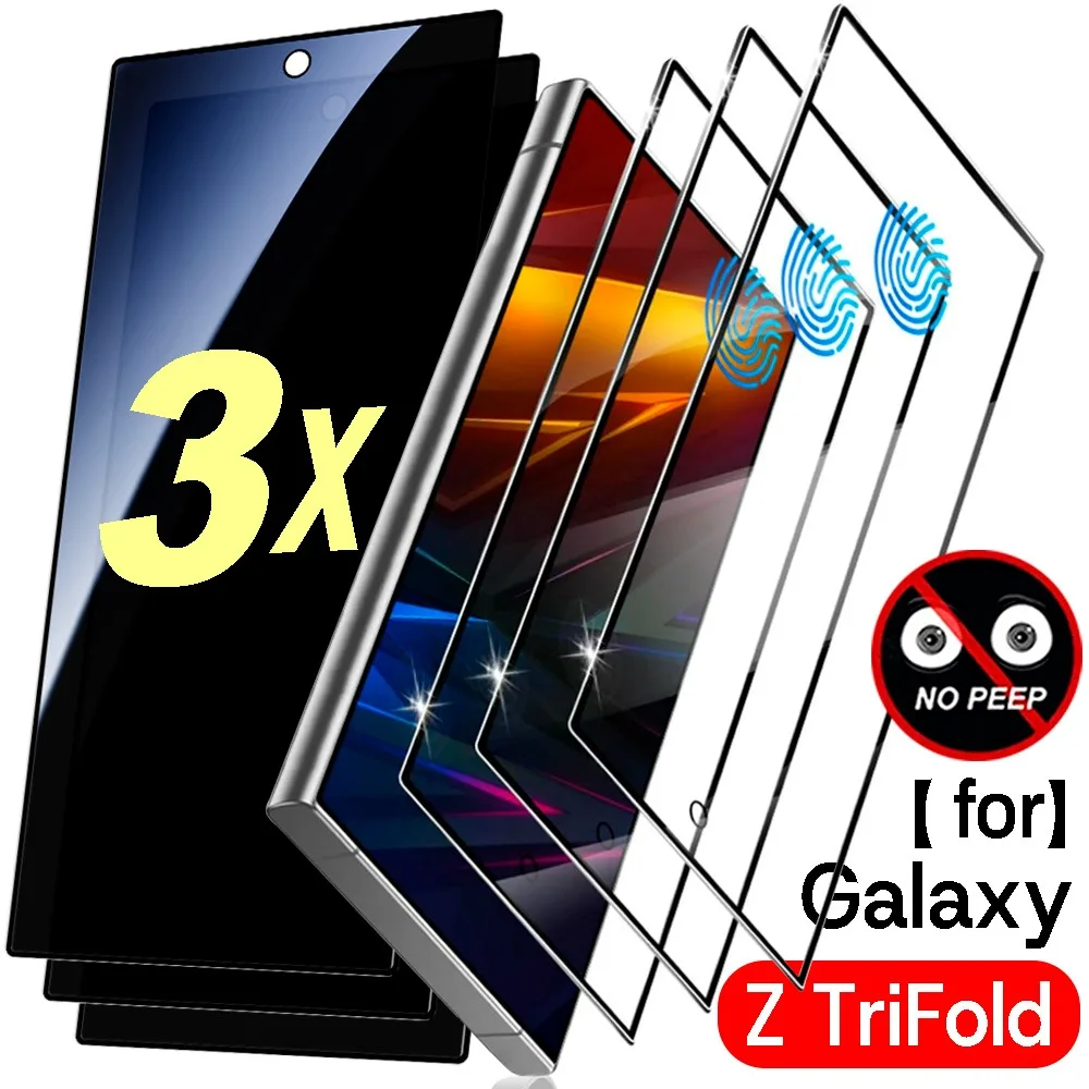 1/2/3Pack Privacy Tempered Glass for Samsung Galaxy Z TriFold Anti-peeping Screen Protectors HD Anti-Scratch Protective Films
