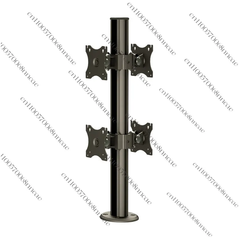 Back-to-back Four-screen Perforated Metal Monitor Stand Strong Load-bearing Adjustable Sturdy for 17-27 Inch Stock