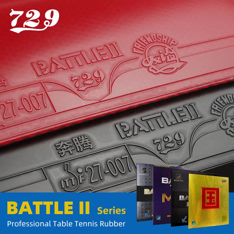 

729 Friendship Battle 2 Series Table Tennis Rubber Tacky Professional Pimples-in Ping Pong Rubber for Intermediate and Advanced