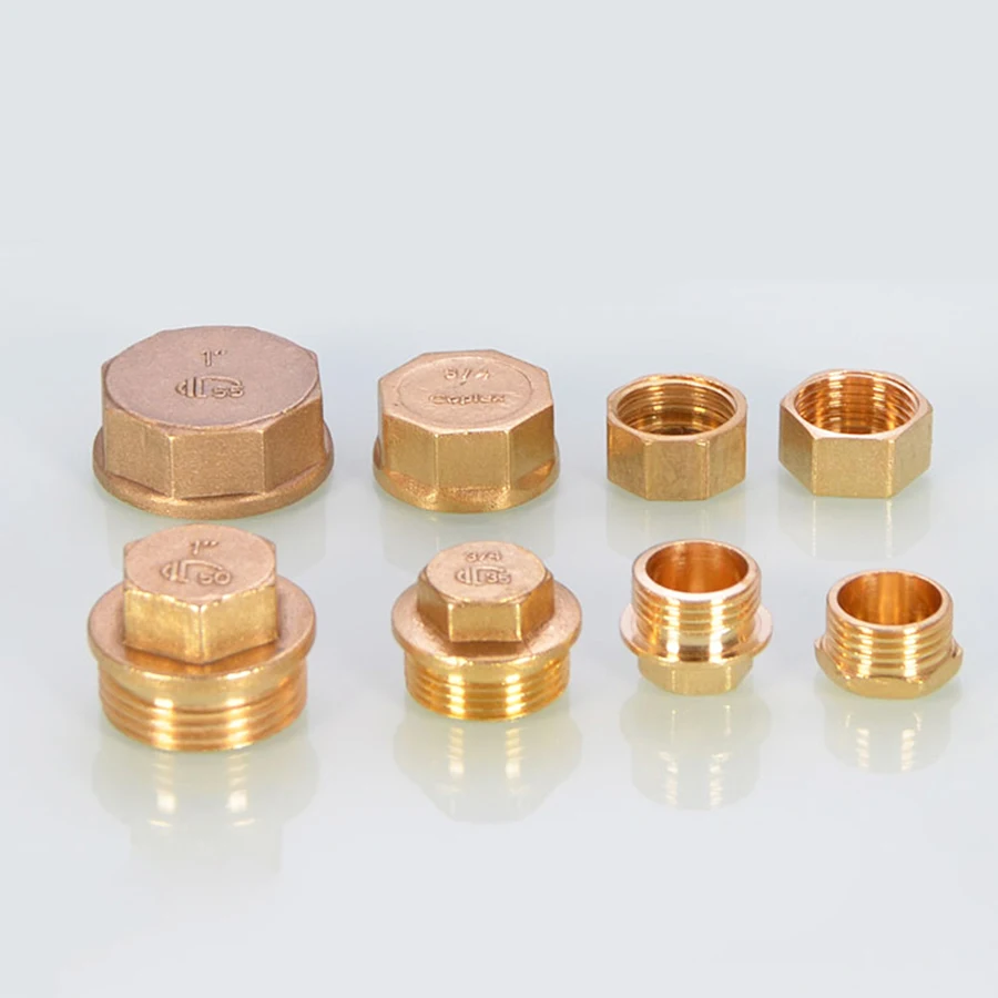 

1/2" 3/4"1"BSP Female And male Thread Brass Pipe Hex Head Brass End Cap Plug Fitting Coupler Connector Adapter