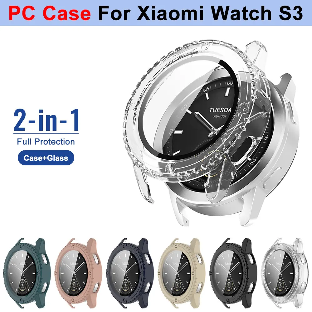 Защитный чехол для Xiaomi Watch S3, защитное стекло для Xiaomi Watch S3, полноэкранная защита, бампер, умные аксессуары